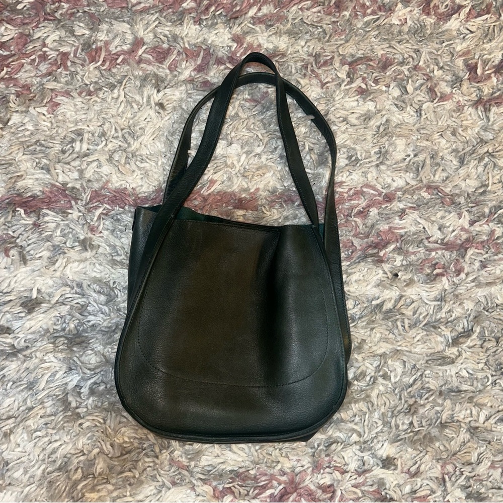 Madewell green leather shoulder bag - Picture 2 of 5